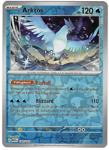 Pokemon karte arktos 144 165 - |, 144/165