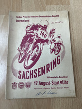 Sachsenring Rennheft 1958