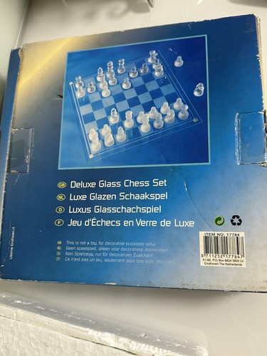 Luxus glasschachspiel 19x19cm - luxus,