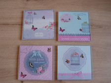  4 Glasuntersetzer Untersetzer Tasse / Glas eckig 9 x 9 cm Bierdeckel Sweet Home