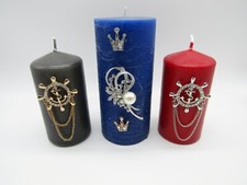 Kerze Deko Kerzenpin Herz Strass Blume Stern Krone Steuerrad Pin Gold KR1-4