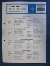 Telefunken  banjo automatic 101  Service-Information*