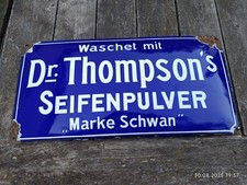 Dr. Thompsons Seifenpulver Werbeschild Emaille gewölbt ca 1920