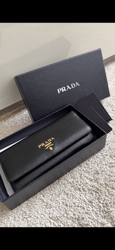 Prada leder geldbörse nero - geldbörse,