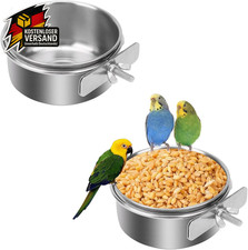 Edelstahl Vogelnapf, 2 Stücke