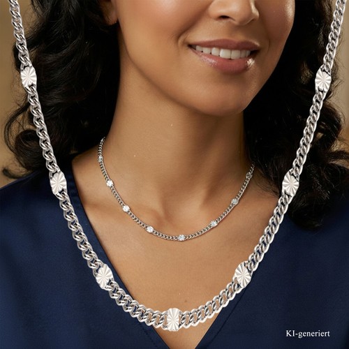 Kette collier echt silber 925 - collier,