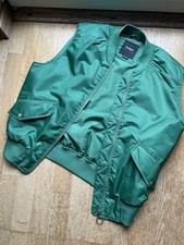 Steppweste, PULL& BEAR,  Gr XS, Oversize, Grün, Bomberjacke Look, Ski