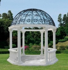 Pergula klassisch mit 6 Säulen Pavillon Gartenhaus Pergolen Luxus Art 806