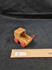 Kinderwagen Puppenwagen Holz Baby Puppenstube Puppenhaus antik alt