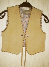 Mädchen / Jungen Cowboy Weste Indianerweste Westernweste Kinderkostüm Fasching