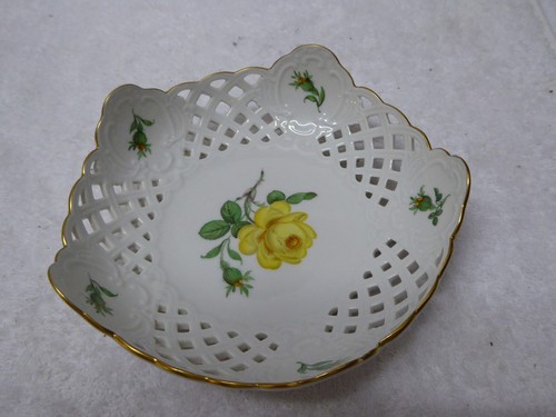 Meissen porzellan gelbe rose - gelbe,