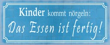Blechschild 27x10 Kinder kommt