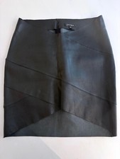 Jitrois Lederrock Schwarz Mini-Rock Stretch Leder 38 M Leather Skirt Black FR 40