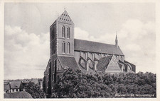 Wismar, St. Nicolai-Kirche, gelaufen 1938 nach Warmbrunn / Schlesien.