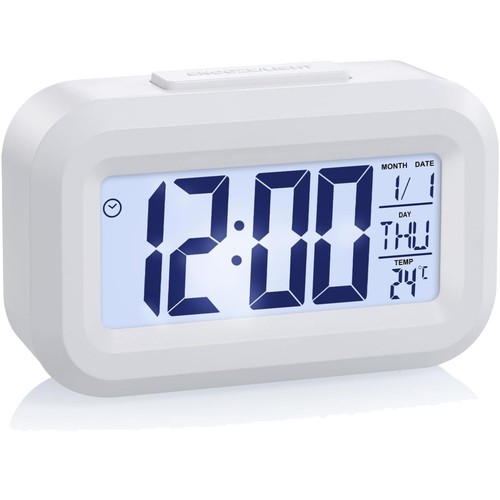 Weißer lcd wecker mit - weißer,