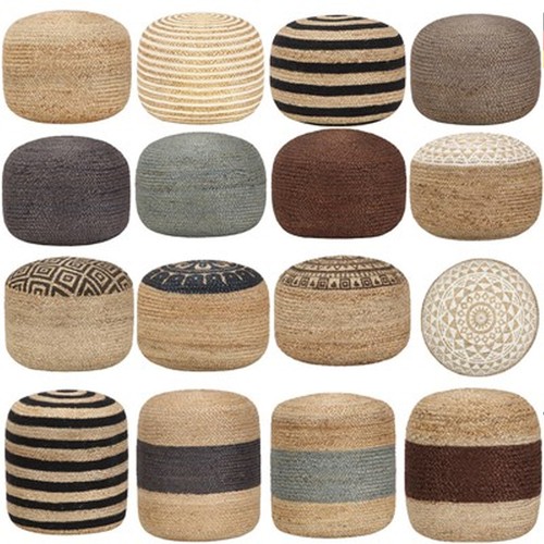 Sitzpouf jute sitzhocker - sitzhocker, rund