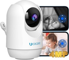 UCOCARE 4MP Babyphone Kamera, Indoor WiFi Überwachungskamera Bewegungs-/Weinerkennung