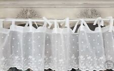 van Deurs Kurzgardine Bistrogardine ecru o. weiß 40 x 200 Landhaus Shabby