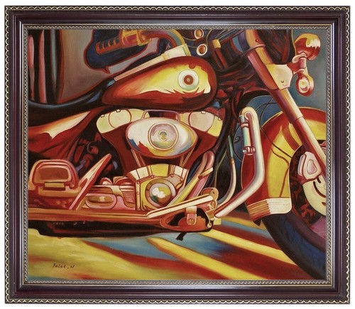 ölbild harley davidson - Ölbild,