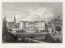 Pappenheim Schloss Original Stahlstich Poppel 1843