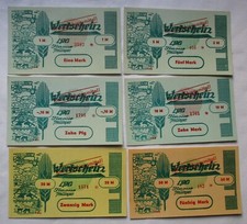 6 Banknoten Satz 0,10 bis 50