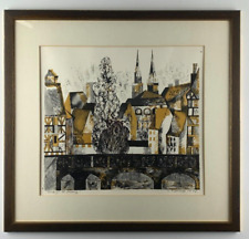 Farblitho Brigitta Heyduck Schwarzenbruck St. Lorenz Nürnberg signiert dat. 1972