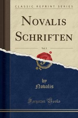 Novalis schriften vol - novalis, schriften,