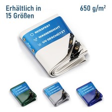 Abdeckplane LKW Plane wasserdicht mit Ösen extra stark 650g/m² PVC Gewebeplane