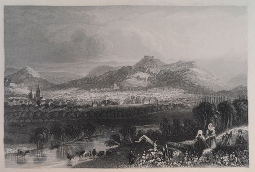 Eisenach stahlstich von 1850 - eisenach.,