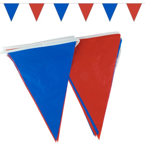 Wimpelkette farbig blau rot - 2,
