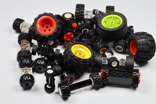 ca. 50 LEGO® Reifen Räder mit Achse City Wheels Auto