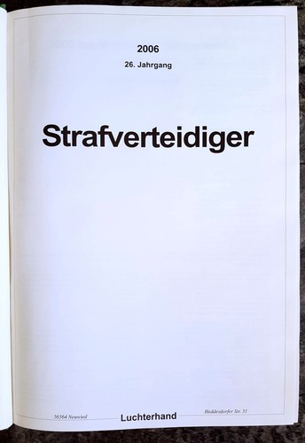 Stv 2006 strafverteidiger - stv,