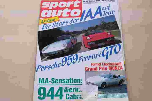 Sport auto 1985 - auto, 10/1985