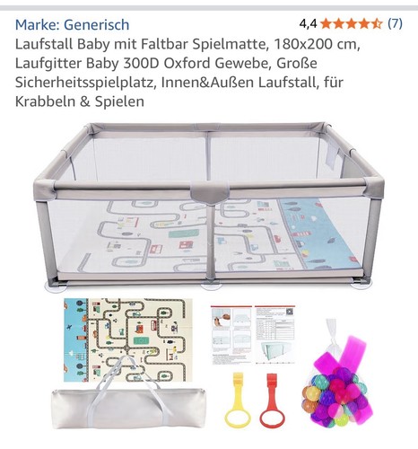 Laufstall baby neuwertig - laufstall,