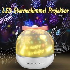 LED Sternenhimmel Projektor Lampe Nachtlicht  Lampe mit  6 Projektionsfilmen