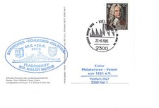 Zerstörer Schleswig-Holstein Flaggschiff  103. Kieler Woche Sonderstempel 1985