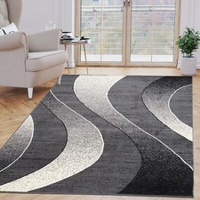 Modern Teppich Kurzflor Designer Teppiche Grau 200x300 300x400 160x230 und mehr
