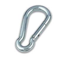 Karabinerhaken DIN 5299 Stahl Silber verzinkt V2A V4A Form C Feuerwehrkarabiner