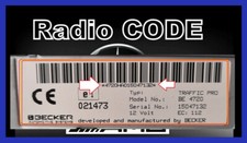 Radio code becker mercedes - ,