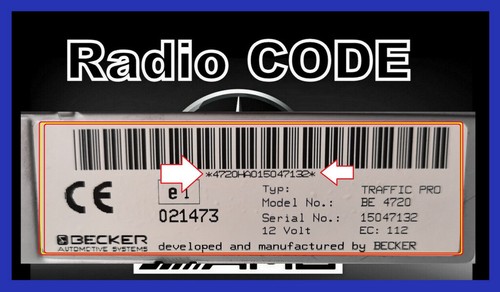 Radio code becker mercedes - radio,