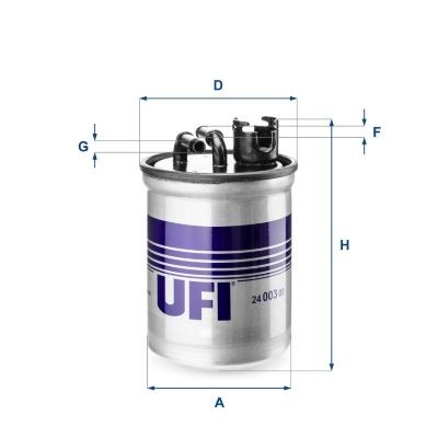 Ufi 003 kraftstofffilter - 24.003.00,