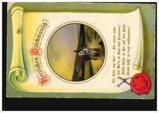 Ansichtskarte Neujahr Landschaft mit Pferden, FREYSTADT (NIEDERSCHLESIEN) 1909