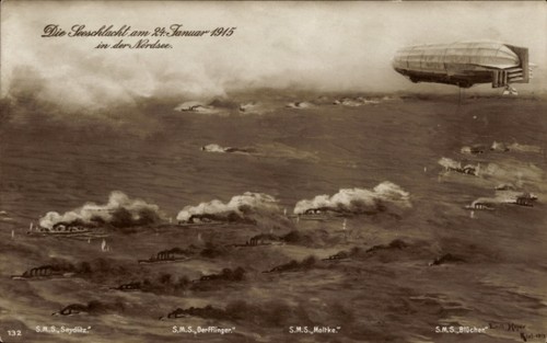 Künstler seeschlacht 1915 - seeschlacht,
