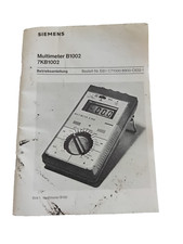Bedienungsanleitung für Siemens Multimeter B1002 7KB1002