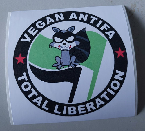 Vegan antifa aufkleber - 10,