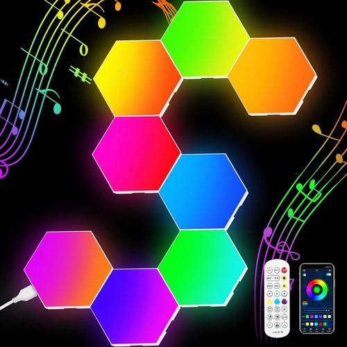 10x hexagon led panel - 10x, rgb