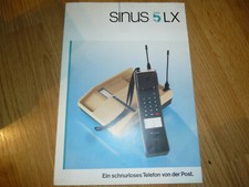 Werbung Flyer Funk Telefon Sinus 5 LX 80er Modell Sammler Deutsche Post telekom