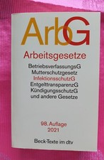 Beck-Texte im dtv Arbeitsgesetze 98. Auflage 2021 Gebraucht