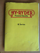 Betriebs-Anleitung Wartung Ersatzteilliste Hy-Ryder Hebebühne Man-Lift Operation