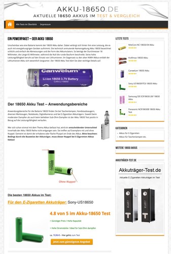 Affiliate Webprojekt /